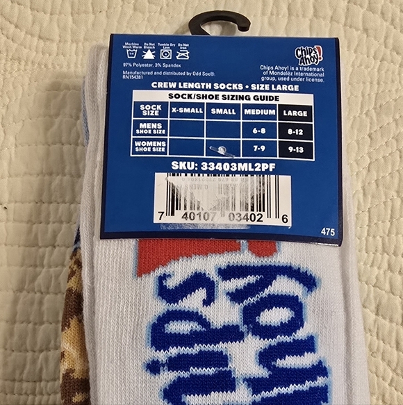 NWT 2 Pairs of Chips Ahoy Theme Men's Socks - Picture 3 of 3